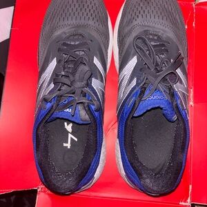 Adidas Gray and Blue Athletic Sneakers